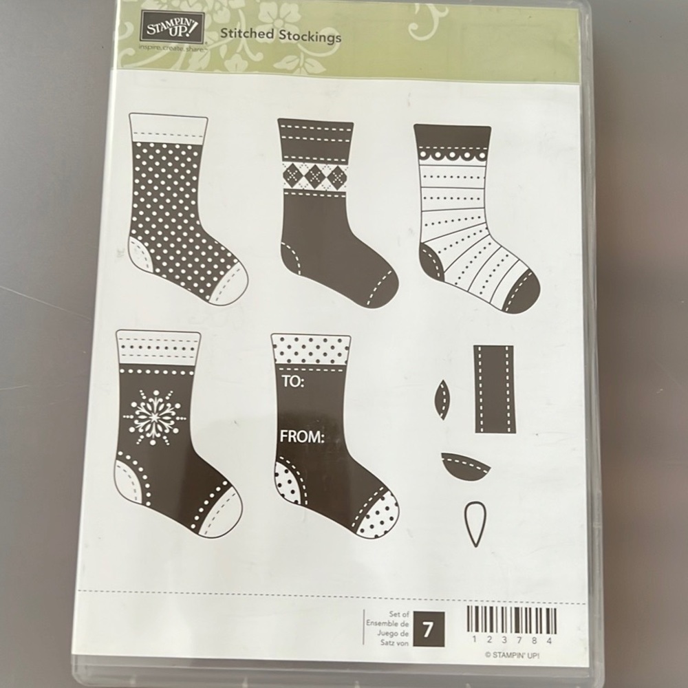Stampin Up Stitched Stockings Stamp set with matching punch